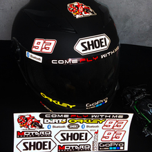 摩托车SHOEI头盔贴纸反光防水贴花赛马奎斯46号个性改装半盔贴画