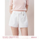 短裤 Kroche 高腰休闲西装 蕾丝花边 慵懒法式