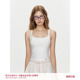 带胸垫吊带背心内搭外穿上衣 一体式 Kroche 纯白蕾丝