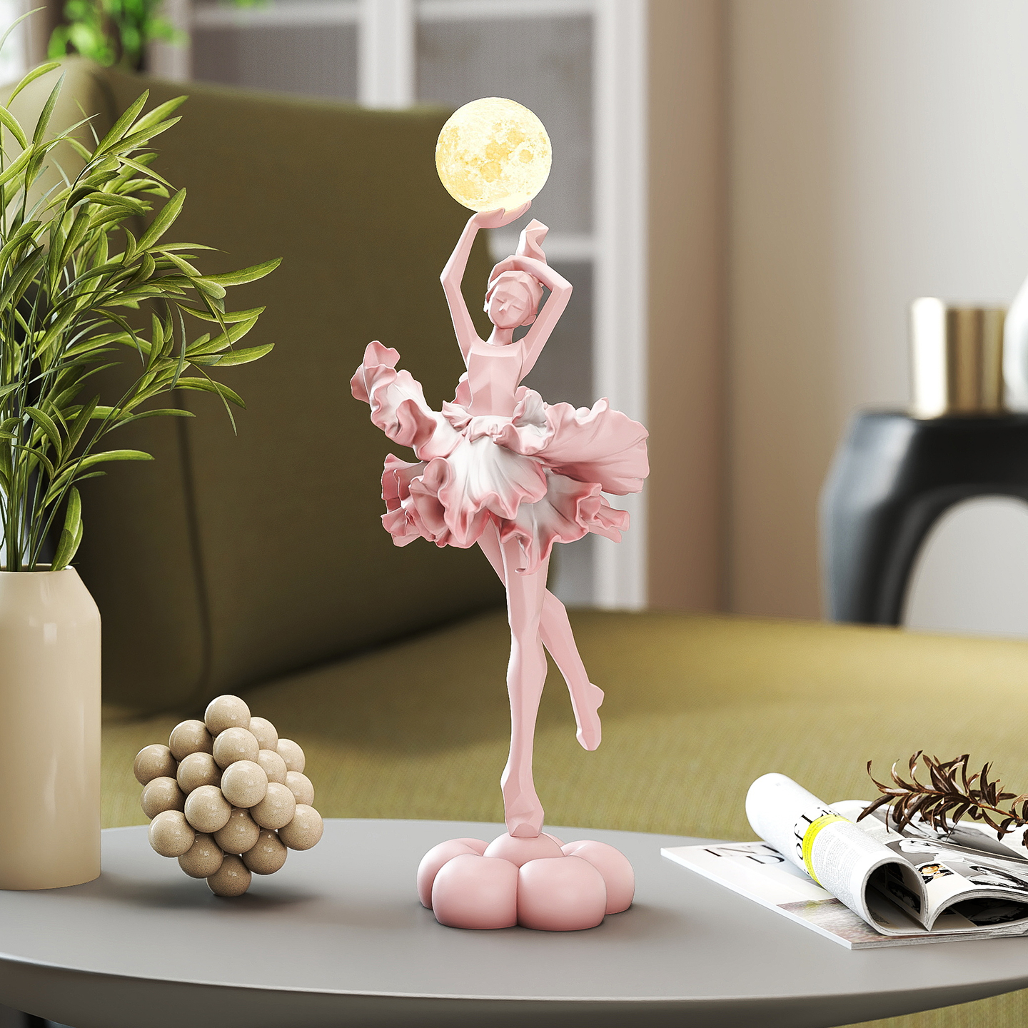 轻奢芭蕾女孩小夜灯摆件