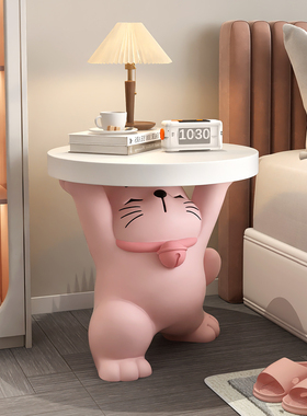 招财猫客厅沙发旁边几落地摆件电视柜卧室床头托盘装饰品乔迁礼物