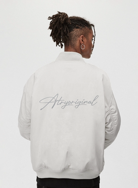 ATRY花体LOGO系列MA1飞行夹克 国潮牌秋冬季cleanfit高街保暖外套