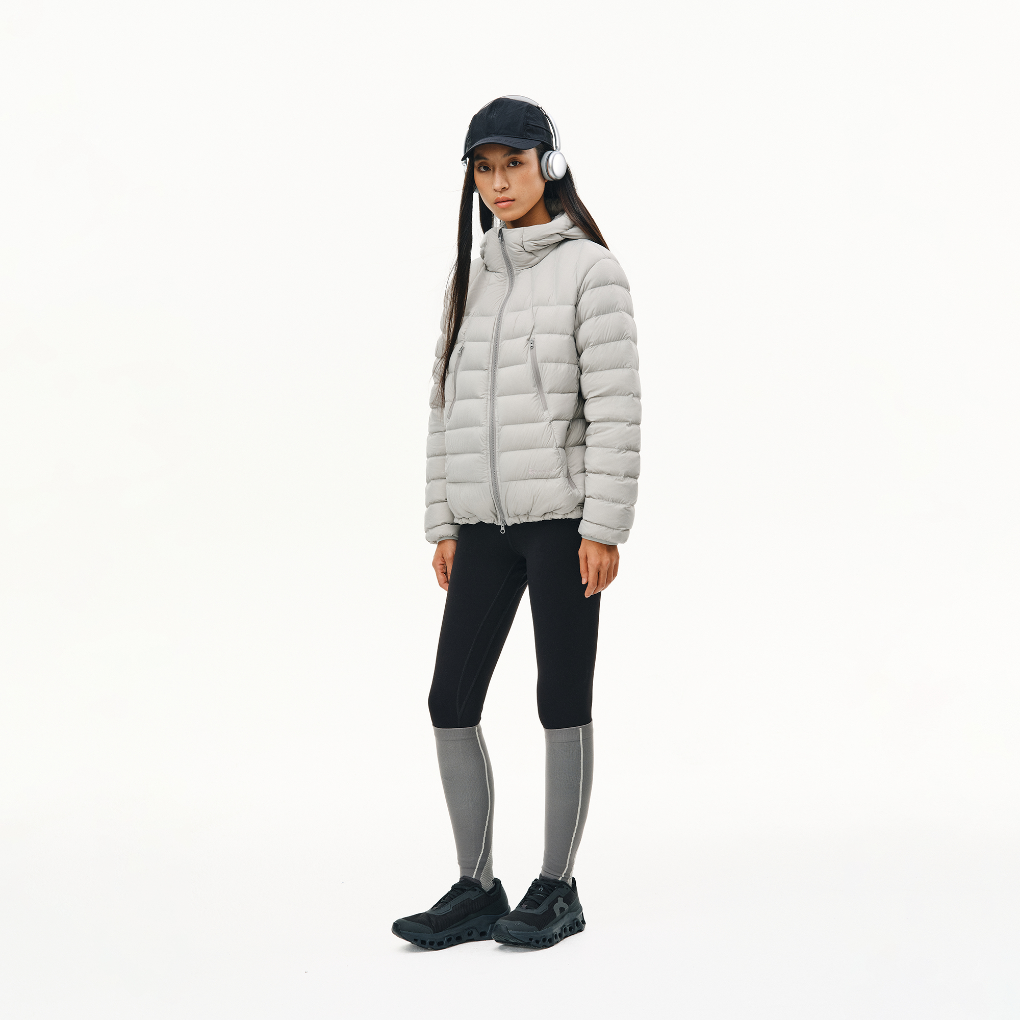 ATRY保暖防寒服外套男2025冬季新款户外轻量排骨情侣款连帽羽绒服