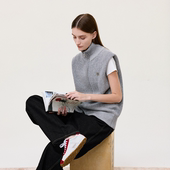 ATRY立领马甲叠穿秋冬季 潮牌内搭毛衣背心男女双头拉链上衣 新品