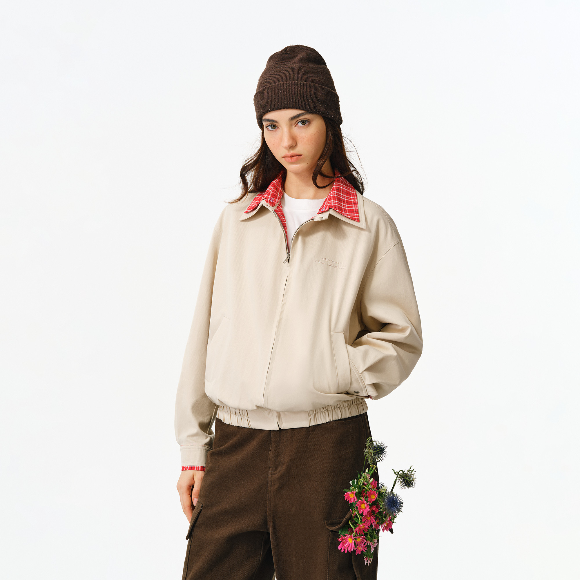 ATRY双层翻领夹克男款撞色外套女