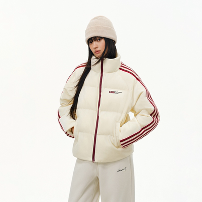 ATRY撞色丝绒棉服外套男加厚棉衣