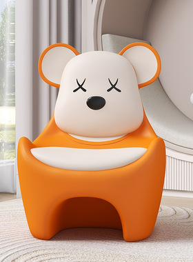 卡通暴力熊鞋柜旁小凳子落地摆件
