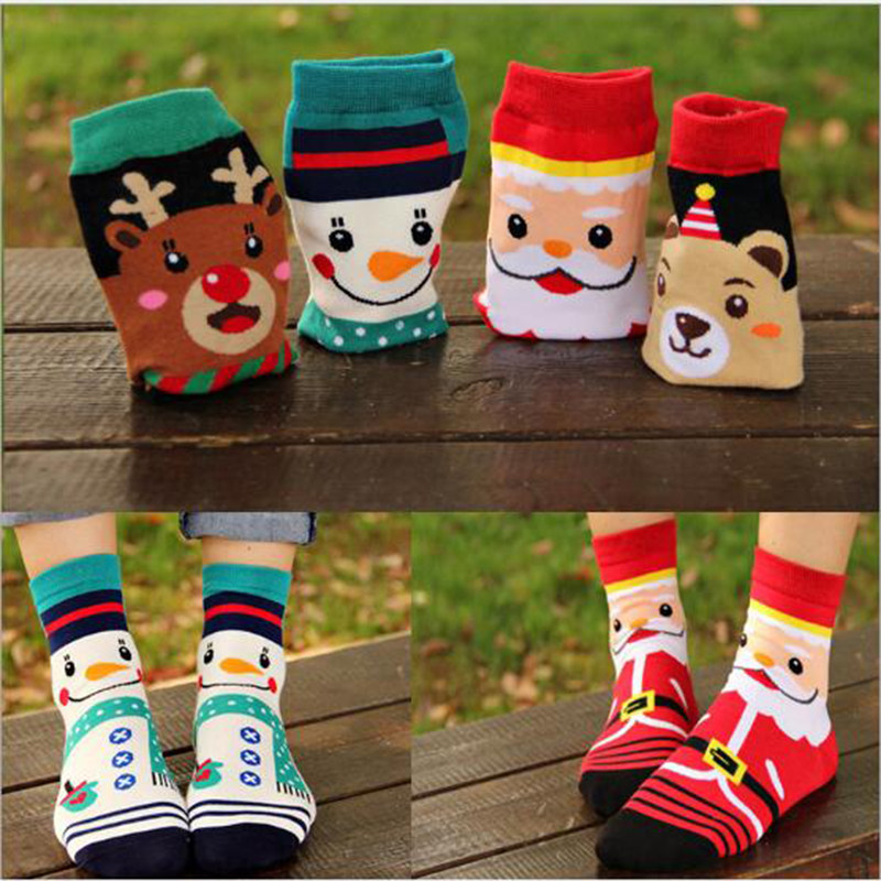 santa claus comfortable cotton sock christmas cartoon socks