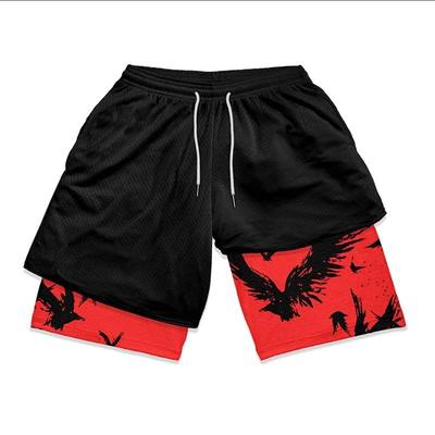 Men's Gym Shorts Double Layer Performance Shorts 2 in 1 Comp