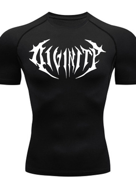 Fitness T-shirt Mens Quick  Compression速干衣运动短袖健身衣