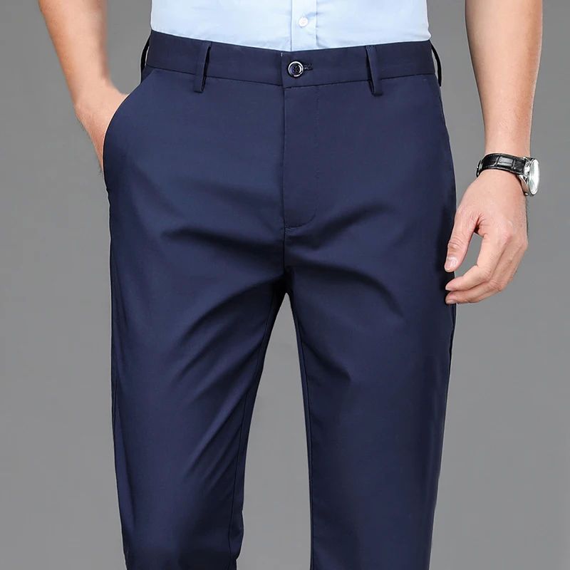 Male Smart Casual Pants Stretchy Sports Men's Fast Dry Trous