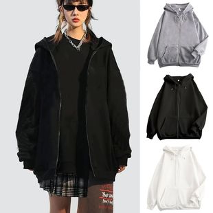 Jacket Hooded Casual Sweat Zip Hoodies Sleeve Long Women Men