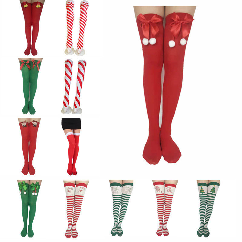 christmas ornaments socks striped long stockings christmas d