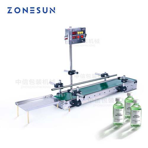 ZONESUN10cm宽 小型传送带 连接半自动灌装机 数控自动传送输送带