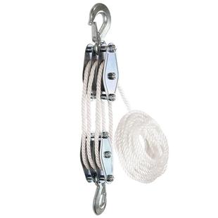 TOYOINTL绳索省力滑轮组 迷你手拉葫芦微型手动吊装小吊机跨境产