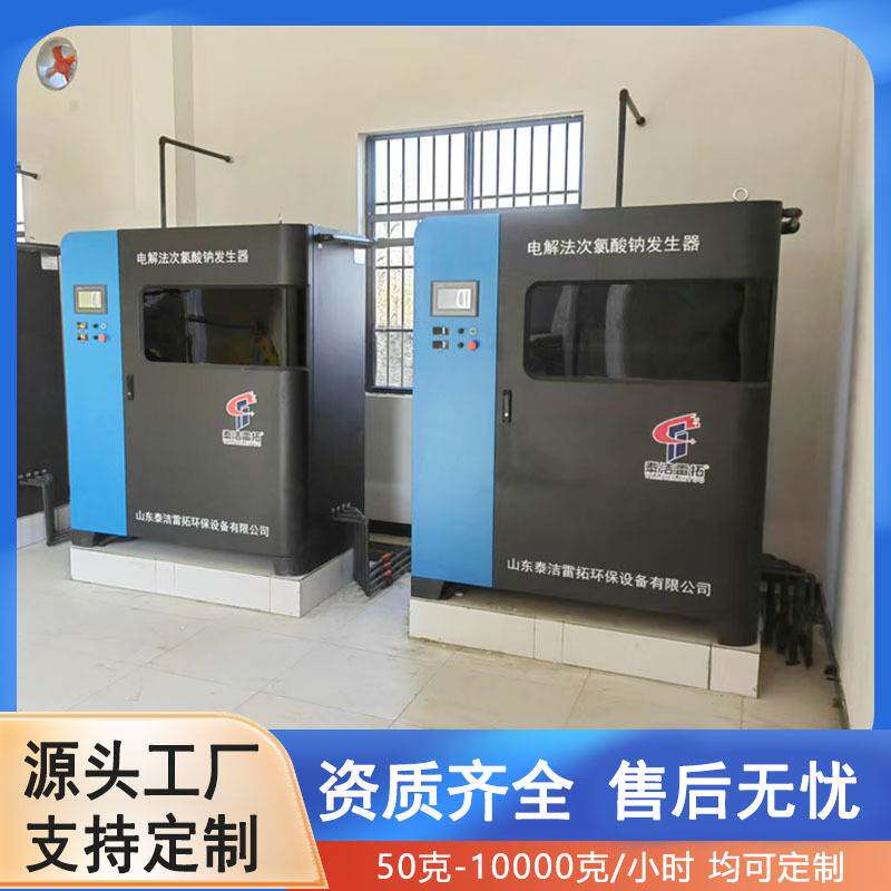 PLC控制泰洁电解次氯酸钠发生器 农村饮水自来水厂水处理消毒设备