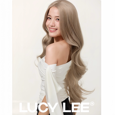 LUCYLEE【珍珠米灰-免修剪】精修米灰色卷发假发全头套小圆圆不圆
