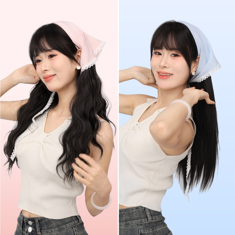 LUCYLEE少女风头巾假发