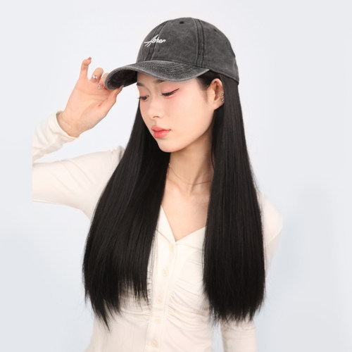 LUCYLEE可拆卸棒球帽长发接发片