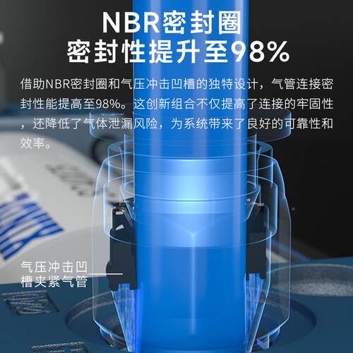 铜软气管6头蓝色气动快速管接头P498C8-02直通气动接快插mm气动元