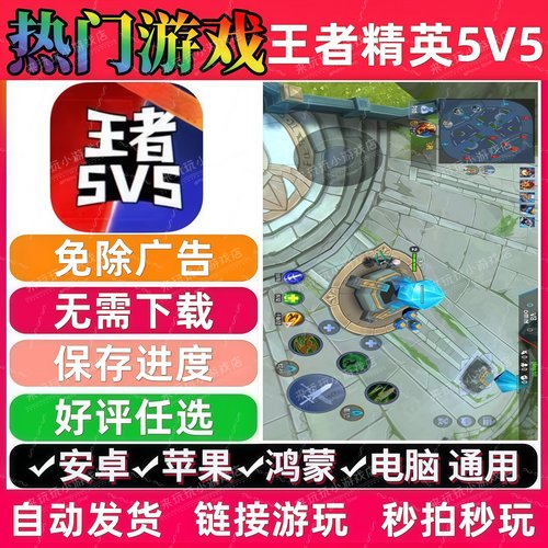 王者精英5V5免广告版本 热门热门小游戏 支持安卓苹果手机 无广告