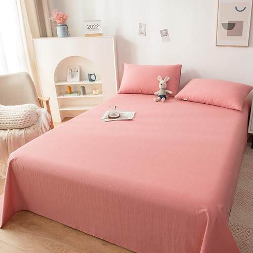 x70t夏季花卉三老粗布床单单件单人亚麻棉被单枕套2加厚