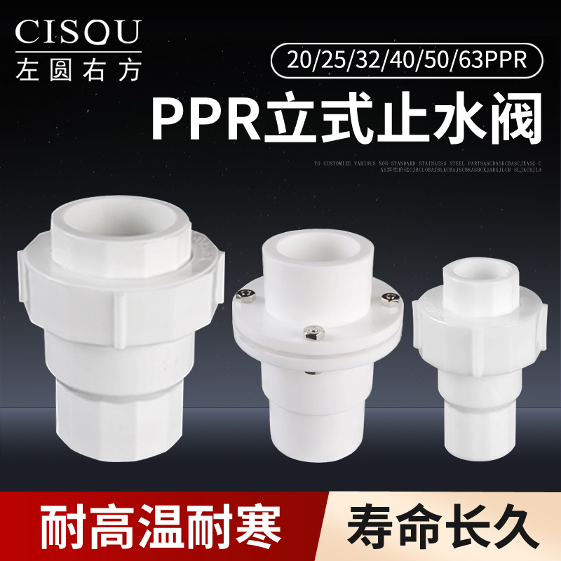 PPR单向止回阀热熔管立式逆止阀