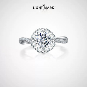 LIGHT MARK/小白光诺言 Promise18k金钻石戒指女求婚结婚钻戒