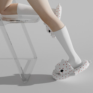 比心鲨鱼拖鞋女夏季居家洗澡防滑少女心可爱女款ins外穿