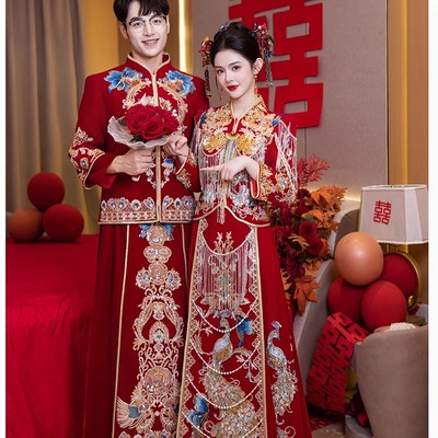 出租高级感秀禾服新娘中式婚礼女