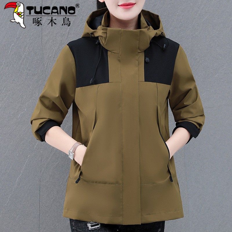 啄木鸟连帽外套女士春秋季2025年