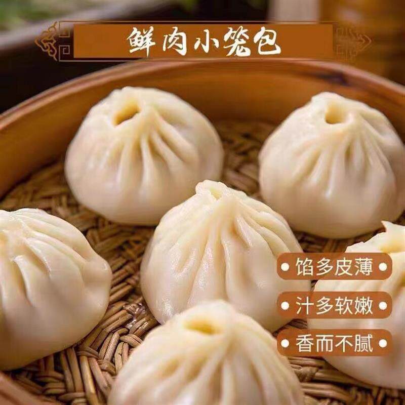 热销芜湖耿福兴/耿记小笼汤包灌汤包早餐早点速冻手工制作小笼包