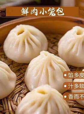 热销芜湖耿福兴/耿记小笼汤包灌汤包早餐早点速冻手工制作小笼包