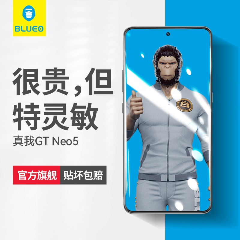蓝猩适用realme真我系列钢化膜
