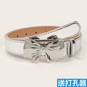百搭腰带 小皮带蝴蝶结设计感小众女生细时尚 2026新款 女士配牛仔裤