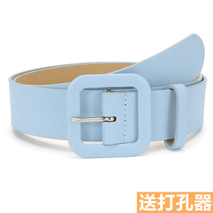 西装 饰配裙子牛仔裤 大衣皮带 宽腰带女士设计感装 方扣百搭2025新款