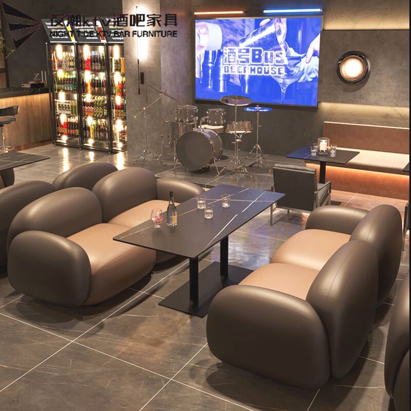 奶茶店沙发卡座咖啡厅甜