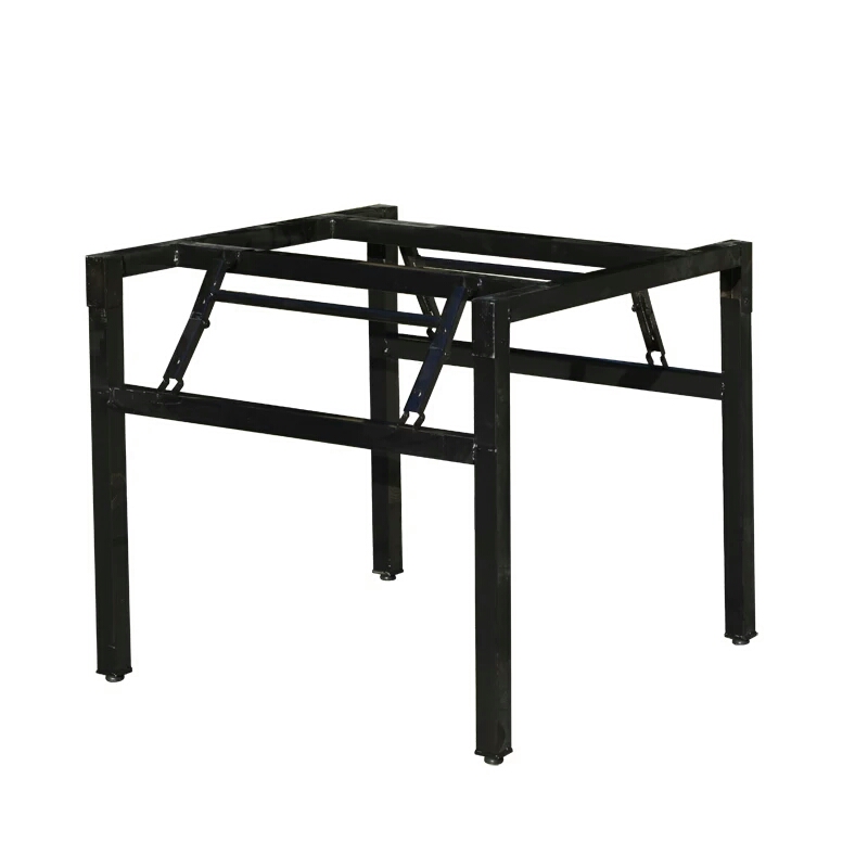 简易金属折叠桌架子可折叠桌腿支架圆桌加厚家用台脚餐桌铁艺桌脚