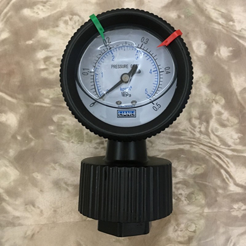 一体式全塑隔膜压力表0-10kg塑料隔膜耐震压力表0.6mpa.0.5mpa