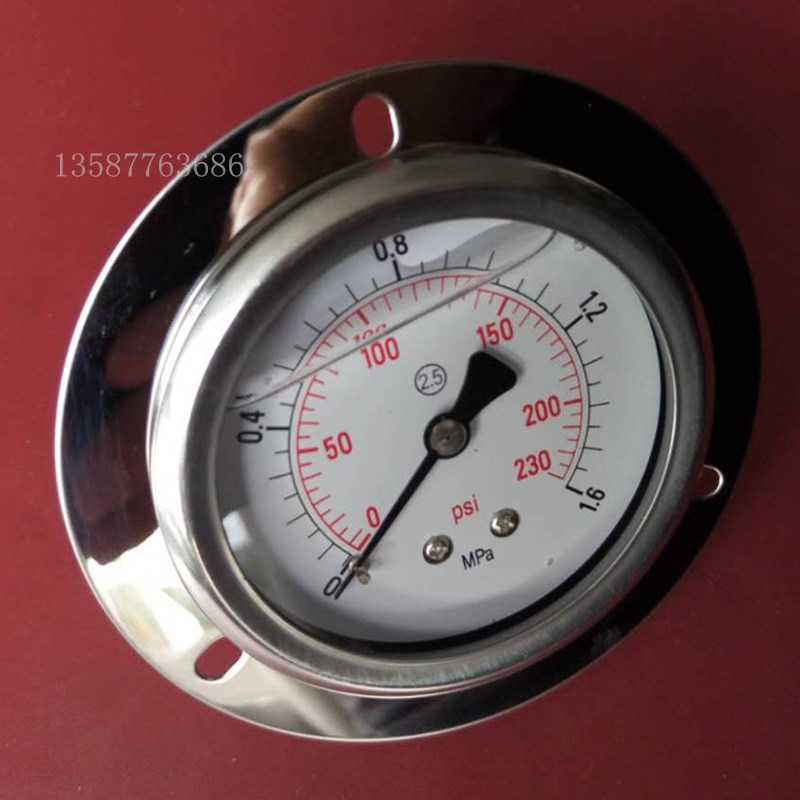 永磁变频螺杆式空压机压力表0-1.6mpa空气压缩机防震压力表0-16kg