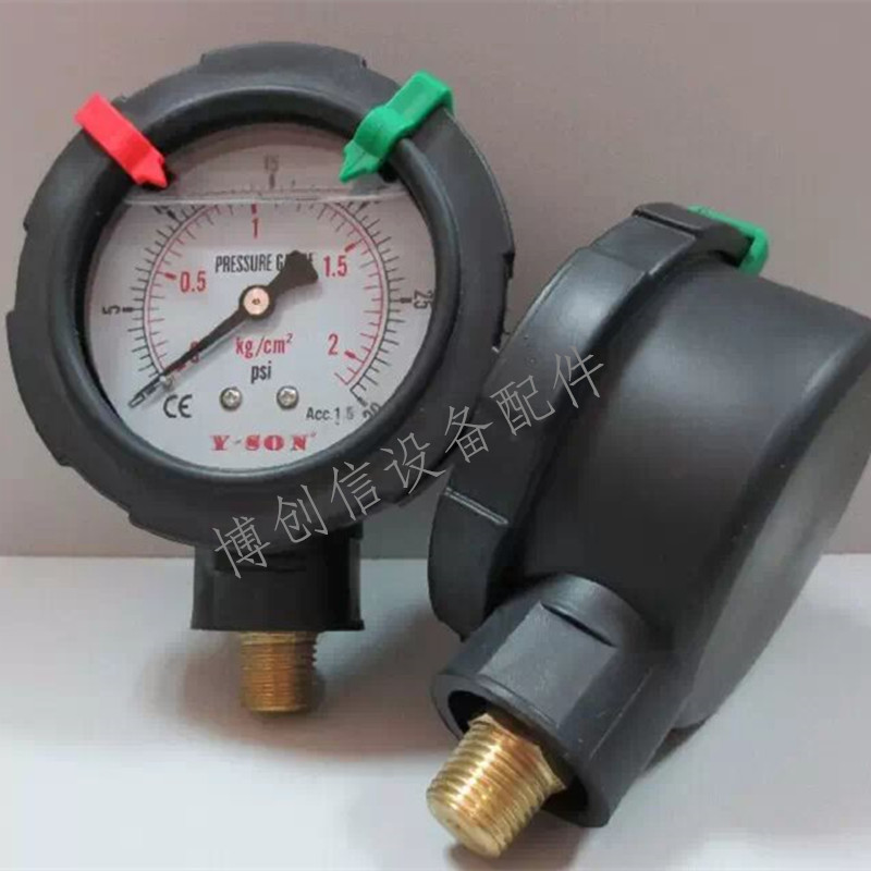 电镀厂PP单面隔膜压力表耐酸碱耐腐蚀径向压力表1/4牙塑胶压力表