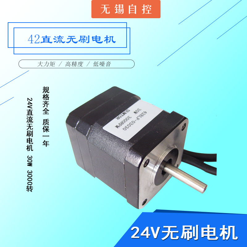 42/57直流无刷电机低压无刷30W69W103W125W24VDC3000转高速带霍尔