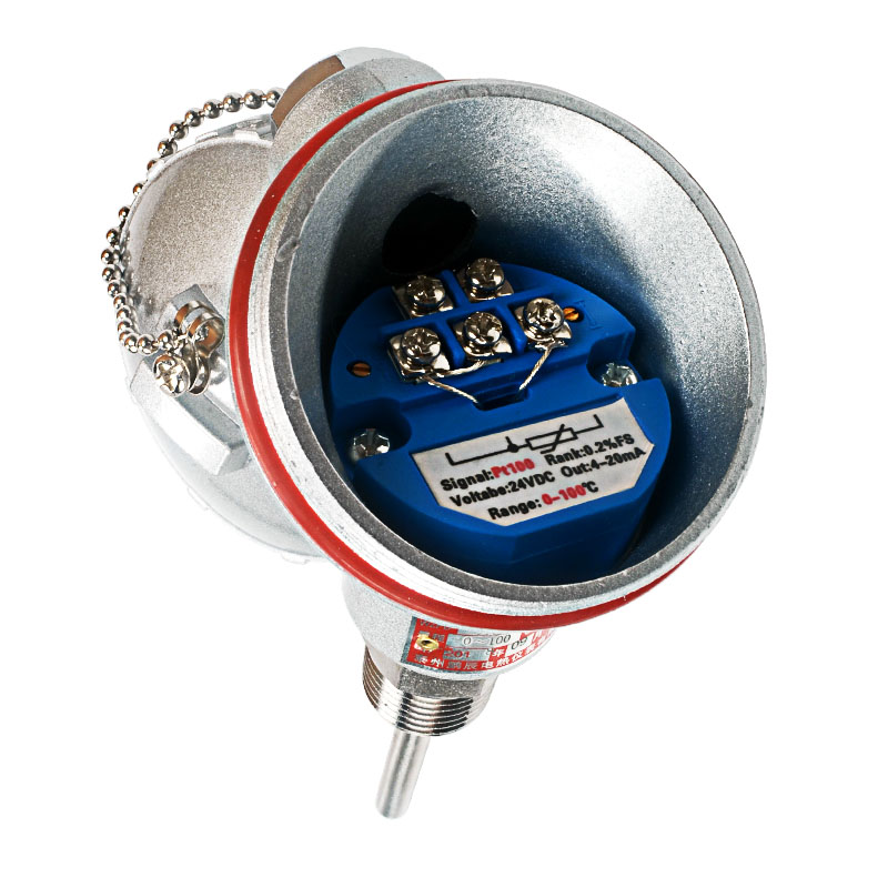 一体化温度变送器输出4-20ma温度传感器高温远程热电阻pt100探头