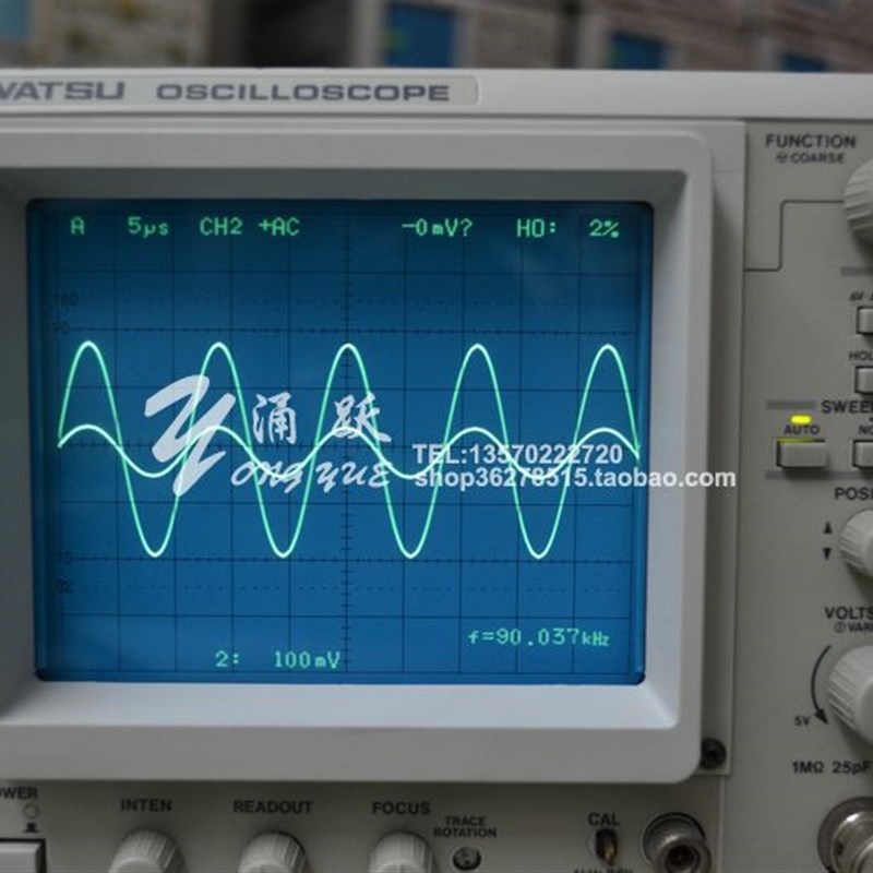 成色超新 二手示波器 20M/40yM/100M 进口模拟双通道+频率直读