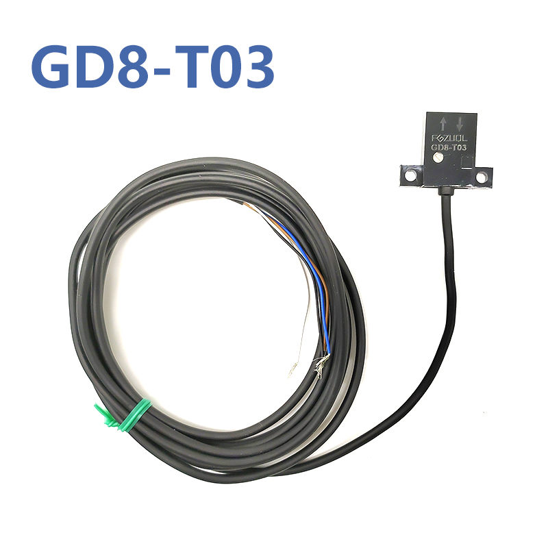 薄型反射式光电开关传感器四线5~24V高灵敏度小型扁平NPN常开GD8