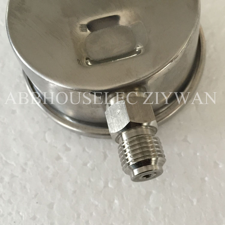 YN60B全不锈钢耐震压力表0-2.5MPA空压机.电动液压泵防震压力表