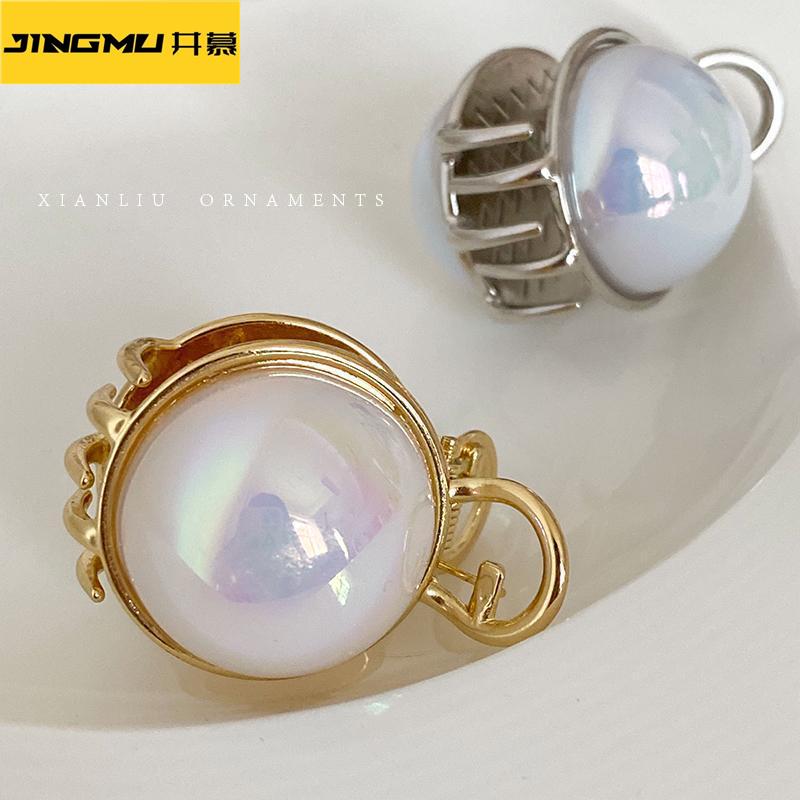 井慕~新款韩版小巧精致圆形抓夹简约气质夹子头饰发夹后脑勺女网