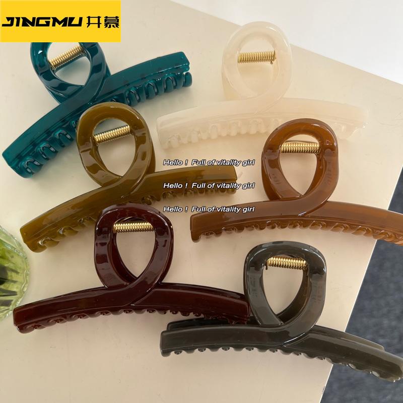 井慕~新款韩系简约发夹女后脑勺夹子高颜值抓夹大号鲨鱼夹百搭发