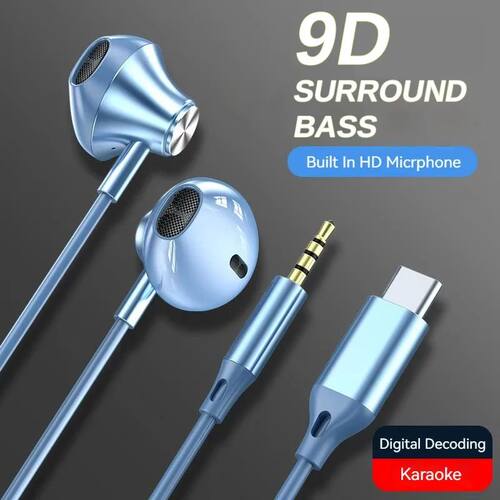 In-Ear Wired Headphone HiFi Music Earbud Handfree Earphone