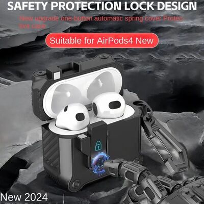 The button opens the lid automatically Case For Apple